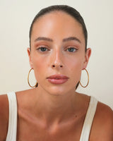 Gold Classic Thin Hoop Earrings