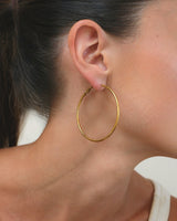 Gold Classic Thin Hoop Earrings