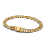 Gold-Tone Crystal Cuban Link Bracelet