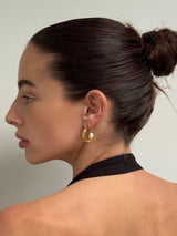 Gold Chunky Rounded Hoop Earrings