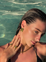 Gold Sculptural Twisted Open Adjustable Ring