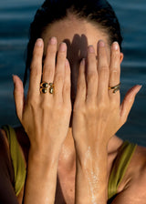 Gold Twisted Wrap Open Adjustable Ring