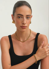 Gold Braided Rope Chain Bracelet