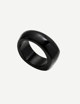 Black Chunky Glossy Resin Bangle Bracelet