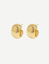 Gold Chunky Dome Stud Earrings