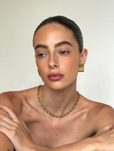 Gold Oval Link Chain Necklace