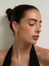 Gold Chunky Rounded Hoop Earrings