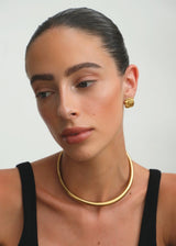 Gold Minimalist Open Cuff Choker Necklace
