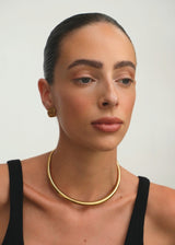 Gold Minimalist Open Cuff Choker Necklace