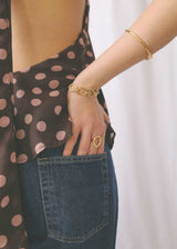 Gold Oval Link Chain Bracelet