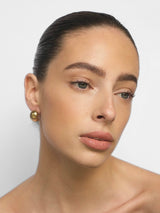 Gold Chunky Dome Stud Earrings