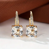Gold-Tone Rainbow Crystal Drop Earrings