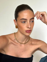 Gold Oval Link Chain Necklace