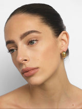 Gold Chunky Dome Stud Earrings