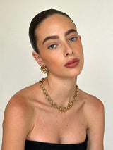 Gold Chunky Oval Link Chain Necklace