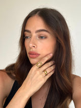 Gold Smooth Curved Domed Band Ring