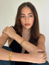 Gold Oval Link Chain Bracelet