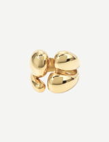 Gold Sculptural Crossover Adjustable Ring