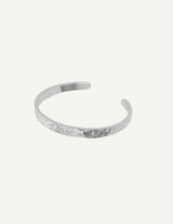 Gold Slim Hammered Open Cuff Bracelet