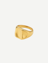 Gold Chunky Organic Signet Ring
