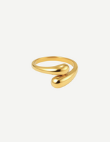 Gold Sculptural Twisted Open Adjustable Ring