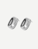 Gold Chunky Square Huggie Hoop Earrings