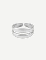 Gold Double Band Open Adjustable Ring