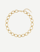Gold Chunky Oval Link Chain Necklace