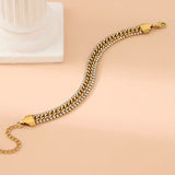Gold-Tone Crystal Chain Bracelet