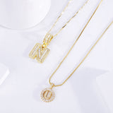 Gold-Tone Initial A Pendant Necklace Set