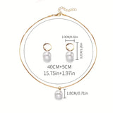 Gold-Tone Pearl Jewellery Set