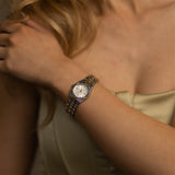 Two-Tone Silver and Gold Stainless Steel Analog Wristwatch