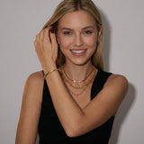 Gold Twisted Center Bangle Bracelet with Secure Clasp