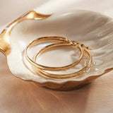 Gold-Tone Large Hoop Earrings