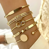Gold-Tone Multi Bangle Bracelet Set