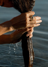 Gold Sculptural Crossover Adjustable Ring