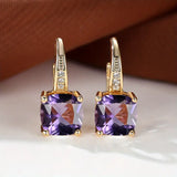 Gold-Tone Rainbow Crystal Drop Earrings