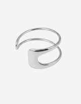 Gold Sculptural Open Cuff Bangle Bracelet