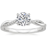 Gold-Tone Solitaire Crystal Ring