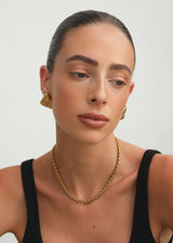 Gold Braided Rope Chain Necklace