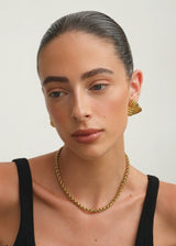 Gold Braided Rope Chain Necklace