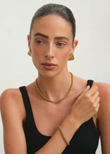 Gold Braided Rope Chain Necklace
