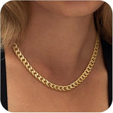 Gold-Tone Cuban Link Chain Necklace