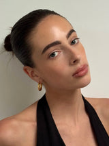 Gold Chunky Rounded Hoop Earrings