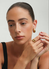 Gold Sculptural Twisted Open Adjustable Ring