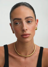 Gold Minimalist Open Cuff Choker Necklace