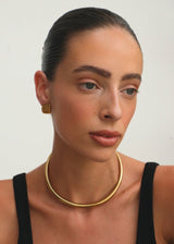 Gold Minimalist Open Cuff Choker Necklace