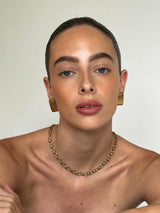 Gold Oval Link Chain Necklace