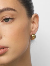 Gold Chunky Dome Stud Earrings