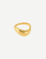 Gold Smooth Curved Domed Band Ring